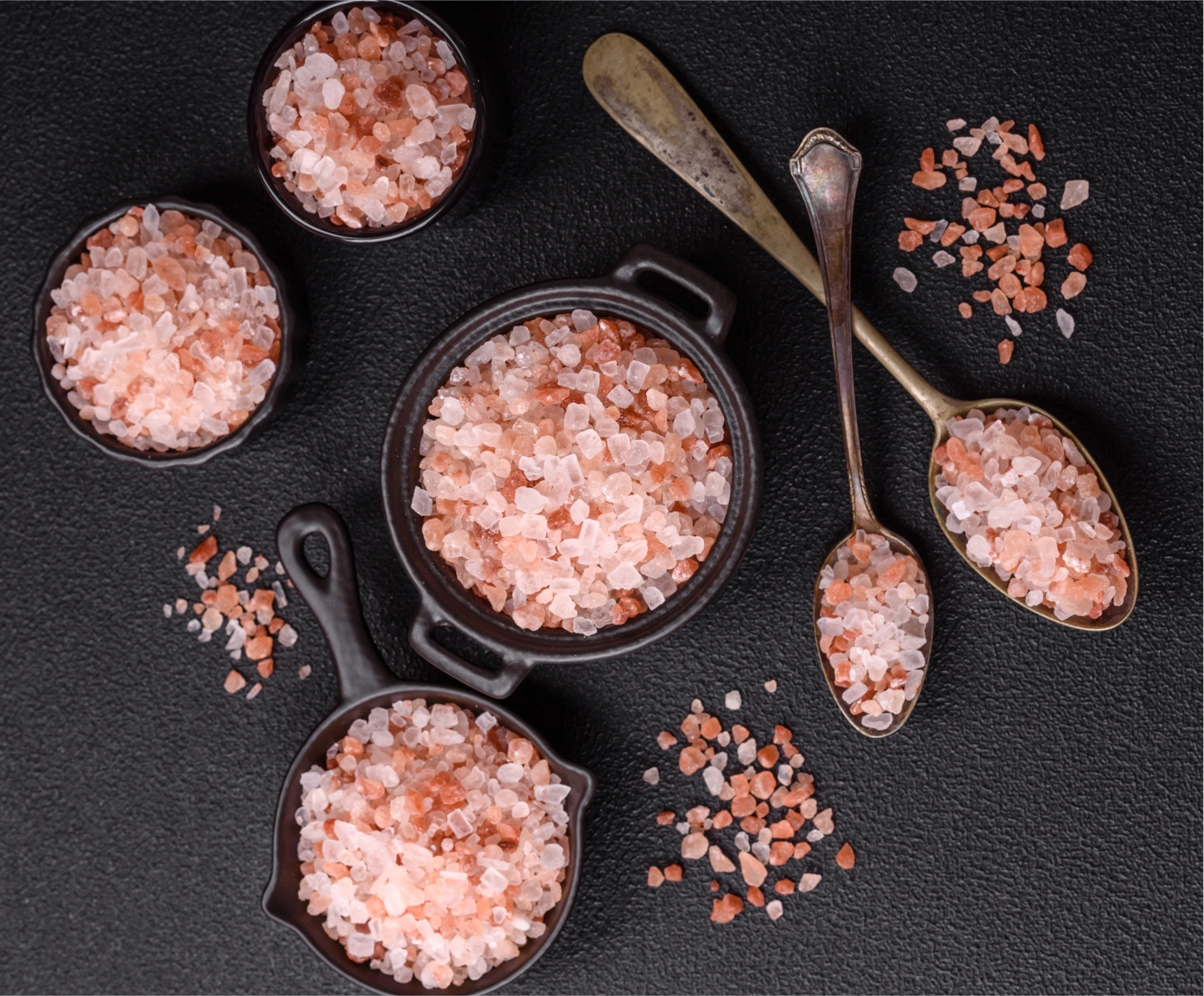 Raw Himalayan pink salt crystals