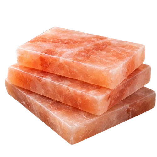 Himalayan Pink Salt Slabs stacked neatly.