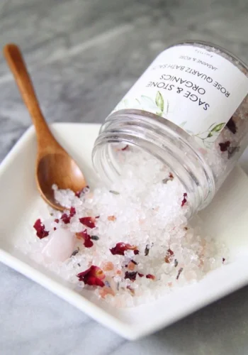 dead sea salt bath for skin care and relaxation