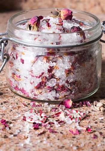 Therapeutic Epsom salt bath to relieve muscle soreness and body aches